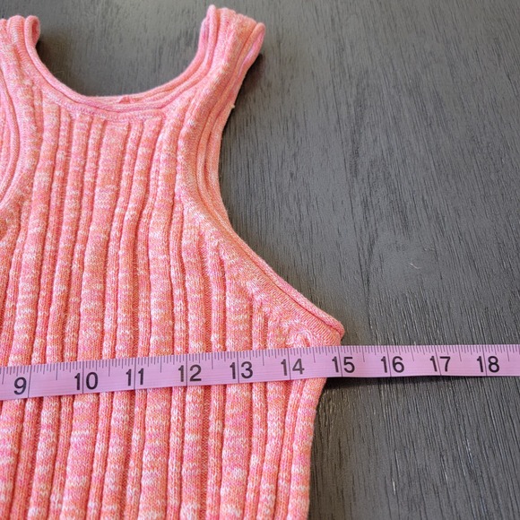 Anthropologie‎ Pink Knit High-Neck Pullover Stretch Tank Top Size Small - Picture 10 of 10